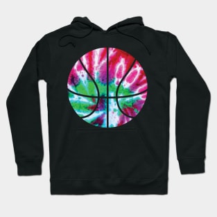 'Basketball Rainbow Tie Dye' Cool Hippie Peace Retro Gift Hoodie